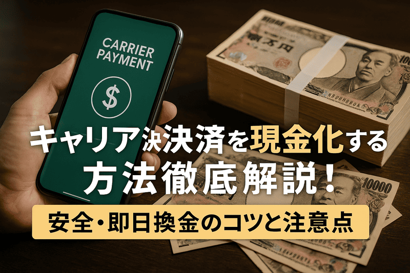 キャリア決済を現金化する方法徹底解説！安全・即日換金のコツと注意点